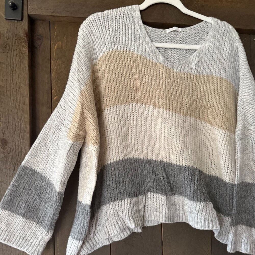 Debbie Katz South Beach V Neck Oversized Sweater